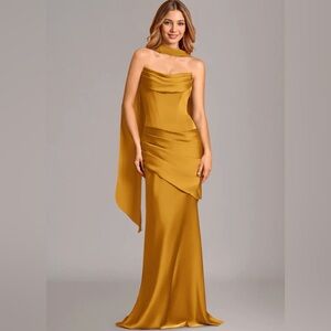 Azazie Pelagia long skirt and corset set size XS